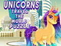 Spel Eenhoorns reizen de wereld puzzel  online