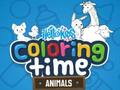 Spel HelloKids Kleurplaten Tijd Dieren  online