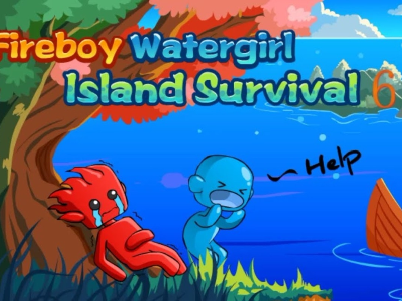 Spel Vuur en water eiland Survival 6  online