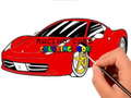 Spel Raceauto's Kleurboek  online