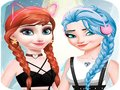 Spel Elsa en Anna verkleden make-up  online