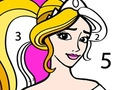 Spel Prinses kleuren op nummer  online