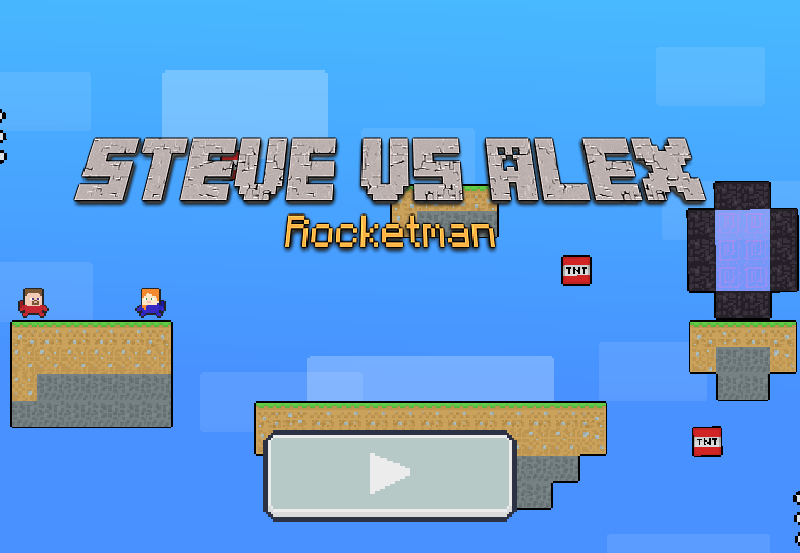Spel Steve tegen Alex Rocketman  online