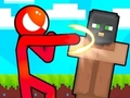 Spel Stickman vs Villager: Red het meisje  online