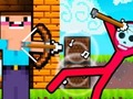 Spel Noob Archer versus Stickman-zombie  online