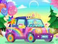 Spel Decor Regenboogauto  online
