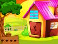 Spel Huis met pannendak en gouden schatontsnapping  online