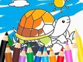 Spel Kleurboek: Zonnige schildpad  online