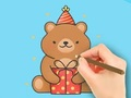 Spel Kleurboek: Cadeaubeer  online