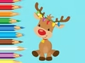 Spel Kleurboek: schattig kerstrendier  online