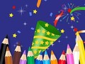 Spel Kleurboek: Gelukkig Nieuwjaar  online