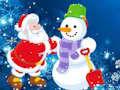 Spel Kerstman en sneeuwpop puzzel  online