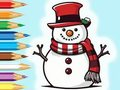 Spel Kleurboek: Sneeuwpopfamilie  online