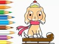 Spel Kleurboek: hondenslee  online