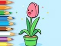 Spel Kleurboek: Een bos tulpen  online