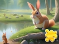 Spel Legpuzzel: konijn en eekhoorns  online