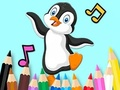 Spel Kleurboek: Dansende pinguïn  online
