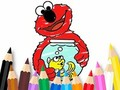 Spel Kleurboek: Elmo nieuwe vriend  online