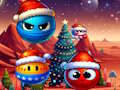 Spel Kerstdrukte: rode en vriendballen  online
