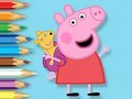 Spel Kleurboek: Peppa met speelgoedbeer  online