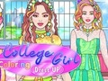 Spel College meisje kleuren aankleden  online