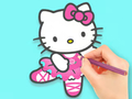 Spel Kleurboek: Hello Kitty dansen  online