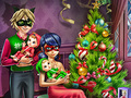 Spel Gestippelde meisje familie Kerstmis  online
