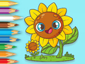Spel Kleurboek: Zonnebloemen  online