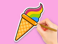 Spel Kleurboek: Regenboogijs  online