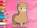Spel Kleurboek: Schattige Alpaca  online