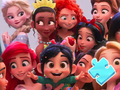 Spel Legpuzzel: Disney Princess-familiefoto  online