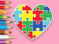 Spel Kleurboek: Hartpuzzel  online