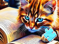 Spel Legpuzzel: katten lezen  online