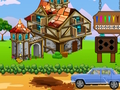 Spel Moderne blauwe auto-ontsnapping  online