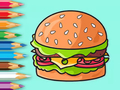 Spel Kleurboek: Heerlijke Hamburger  online