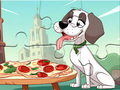 Spel Legpuzzel: Hond eet pizza  online
