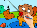 Spel Kleurboek: Vissende eekhoorn  online