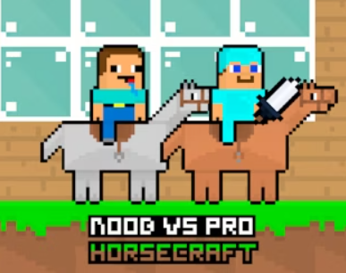 Spel Noob versus Pro HorseCraft  online
