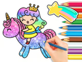 Spel Kleurboek: Eenhoornprinses  online