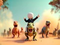 Spel Stickman: Dinosaurusarena  online