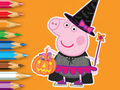 Spel Kleurboek: Peppa Pig Halloween  online
