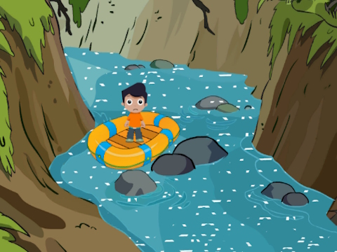 Spel Red de schattige jongen uit de rivier  online