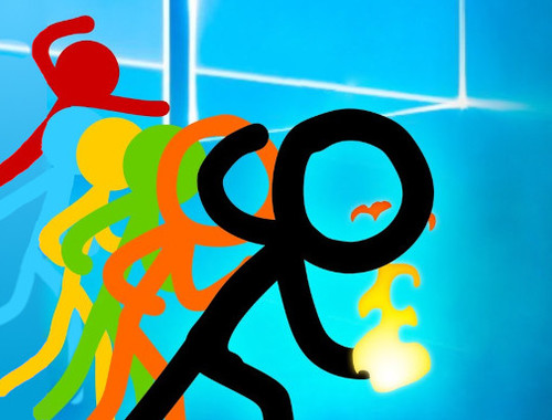 Spel Stickman versus Zombies: episch gevecht  online