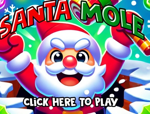 Spel De Kerstman slaat een mol  online