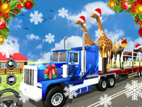 Spel Kerst dierentransportwagen  online