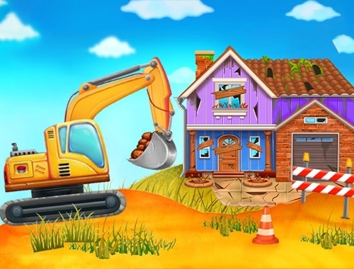 Spel Bouw vrachtwagen  online