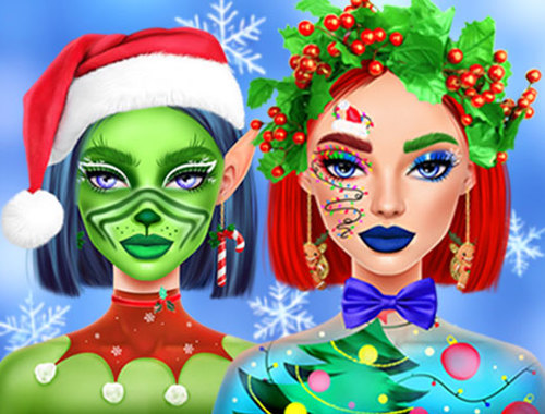 Spel Ellie kerstmake-up  online