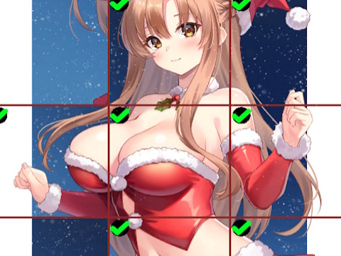 Spel Anime Meisjes In Rode Jurk Tegelpuzzel  online