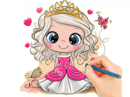 Spel Kleurboek: Chibi-popprinses  online