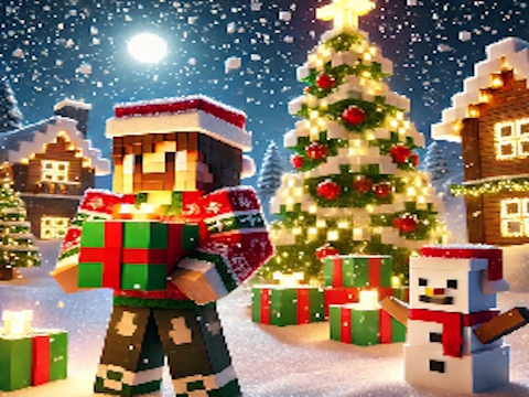 Spel Minecraft Kerstpuzzel  online